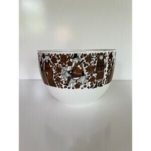 Kaj Franck for Finel Arabia Scandinavian White Brown Enamel Bowl JL